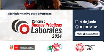  Taller online "Concurso Buenas Prácticas Laborales 2024" del MTPE