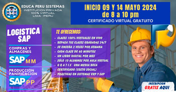  Curso online gratuito "Logística SAP" de Educa Perú sistemas