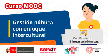  Curso online gratis certificado MOOC "Gestión Pública con enfoque intercultural" del SERVIR
