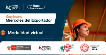  Seminario online gratis  "Miércoles del Exportador" del PromPerú