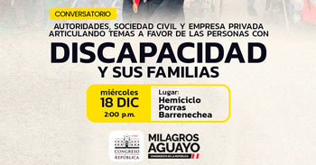 Conversatorio presencial " Articulando Temas a Favor de las Personas con Discapacidad  "