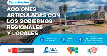 Capacitación semipresencial "Acciones articuladas con los gobiernos regionales y locales"  de la ANA