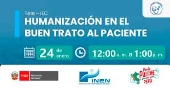 Capacitación online "Humanización en el Buen Trato al Paciente" del INEN