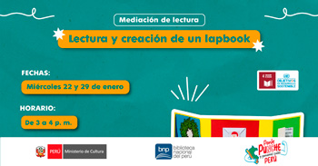 Evento presencial gratuito " Mediación de lectura: Lectura y creación de un lapbook " 