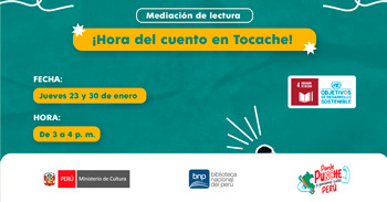 Evento presencial gratuito " Mediación de lectura: Hora del cuento en Tocache " 