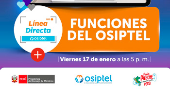 Evento online "Funciones del OSIPTEL "