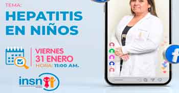 Evento online "Hepatitis en niños" del INSNSB