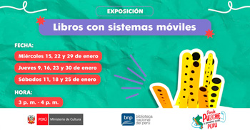 Exposición presencial " Libros con sistemas móviles " de la BNP