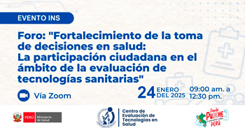 Foro online "Fortalecimiento de la toma de decisiones en salud " del INS
