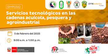 Simposio online "Servicios tecnológicos en las cadenas acuícola, pesquera y agroindustrial" 