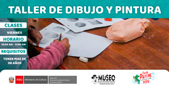 Taller presencial " Dibujo y Pintura " de la Dirección Desconcentrada de Cultura Huancavelica
