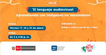 Taller presencial gratis "El lenguaje audiovisual, aprendiendo con imágenes en movimiento" de la BNP