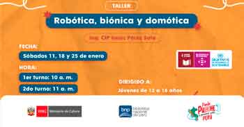 Taller presencial gratis "Robótica, biónica y domótica" de la BNP
