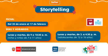 Taller presencial gratis "Storytelling" de la BNP
