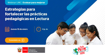 Webinar online gratis " Estrategias para fortalecer las prácticas pedagógicas en lectura " 