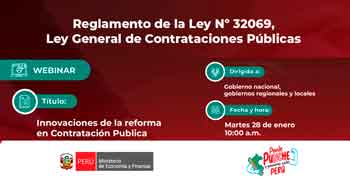 Webinar online "Innovaciones de la Reforma en Contratación Pública" 