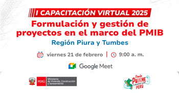 Capacitación online de “Formulación y Gestión de Proyectos en el Marco de PMIB”,