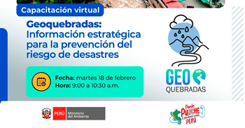 Capacitación online "Geoquebradas: información estratégica para la prevención del riesgo de desastres"