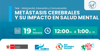 Capacitación online gratis "Metástasis cerebrales y su impacto en la salud mental" del INEN