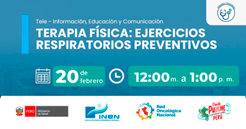 Capacitación online gratis "Terapia Física: Ejercicios Respiratorios Preventivo" del INEN