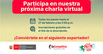 Charla online "Ruta Productiva Exportadora" del Mincetur Perú