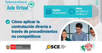 Conferencia online gratis "Cómo aplicar la contratación directa a través de procedimientos no competitivos"