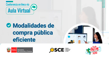 Conferencia online gratis "Modalidades de compra pública eficiente" del OSCE