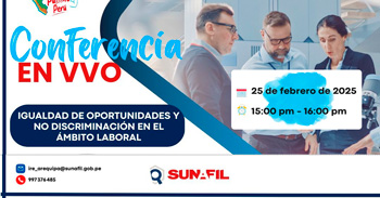 Conferencia online "Igualdad de oportunidades y no discriminación en el ámbito laboral" SUNAFIL