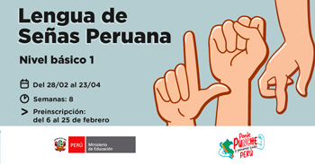 Curso online gratis de "Lengua de Señas Peruanas" del Ministerio de Educación