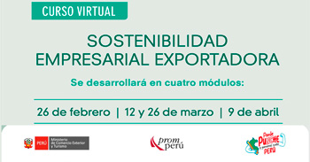 Curso online  "Sostenibilidad Empresarial Exportadora" del PromPerú