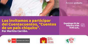 Evento presencial "Cuentos de un país chiquito" en el Museo Nacional de la Cultura Peruana