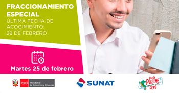 Evento online gratis "Fraccionamiento especial" de la SUNAT