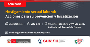 Seminario presencial  "Hostigamiento sexual laboral: acciones para su prevención y fiscalización" 