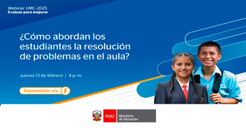 Webinar online "¿Cómo abordan los estudiantes la resolución de problemas en el aula?" del MINEDU