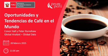Webinar online gratis "Oportunidades y tendencias de café en el mundo" del PromPerú