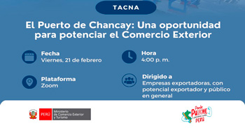 Webinar online "El Puerto de Chancay: una oportunidad para potenciar el comercio exterior" del Mincetur Perú