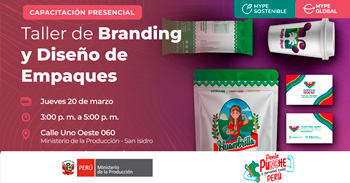 Capacitación presencial " Branding y diseño de empaques " del PRODUCE