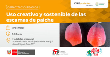 Capacitación presencial "Uso creativo y sostenible de las escamas de paiche" del Rediagro Ica