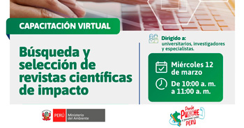 Capacitación online "Búsqueda y selección de revistas científicas de impacto"