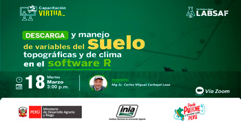 Capacitación online Descarga y manejo de variables de suelo, topográficas y de clima en el software R  del INIA