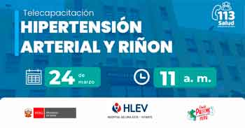  Capacitación online gratis "Hipertensión Arterial y Riñon" del  MINSA