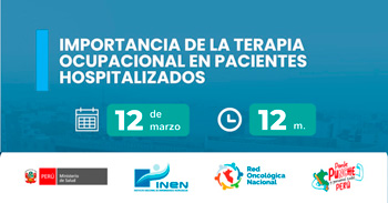 Capacitación online gratis "Importancia de la terapia ocupacional en pacientes hospitalizados" del INEN