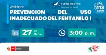  Capacitación online gratis "Prevención del uso inadecuado del fentanilo I"  del  MINSA