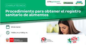  Charla presencial "Procedimiento para obtener el registro sanitario de alimentos" 