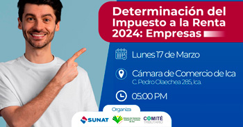 Charla presencial sobre "Determinación del Impuesto a la Renta 2024: Empresas"