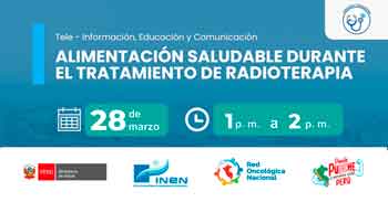  Capacitación online gratis "Alimentación Saludable durante el tratamiento de Radioterapia" del INEN