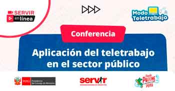 Conferencia online "Aplicación del teletrabajo en el sector público" del SERVIR