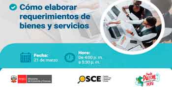 Conferencia online gratis "Cómo elaborar requerimientos de bienes y servicios" del OSCE