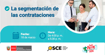 Conferencia online gratis "La segmentación de las contrataciones" del OSCE
