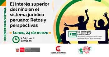 Conferencia online "El interés superior del niño en el sistema jurídico peruano: retos y perspectivas"